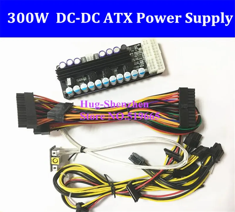 melhor X300, 300 w de saída, DC DC 16 24 v wide input fonte de Alimentação ATX (VR Pronto Pico PSU) MINI ITX DC para ATX fonte de Alimentação do PC Do Carro Módulo GTX1070