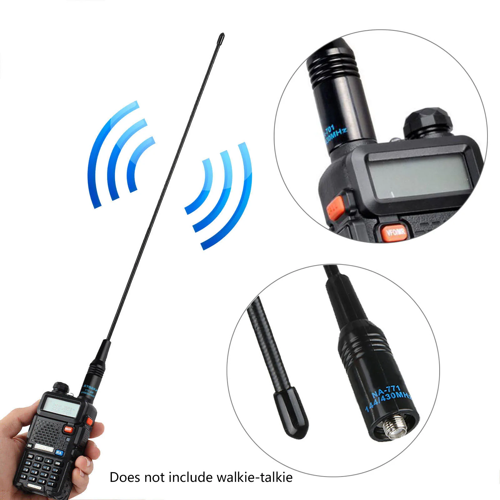

1PC NA-771 SMA-F SMA Female for Baofeng UV-5R UV-B5 UV-B6 BF-888S Two Way Radio Dual Band VHF/UHF 144/430MHz Antenna