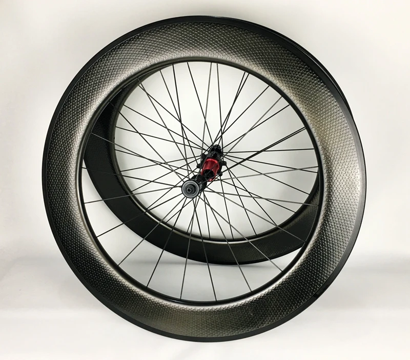 700C дорожный велосипед карбоновое колесо 80 мм ямочка колесная клинчер трубчатая специальная тормозная поверхность