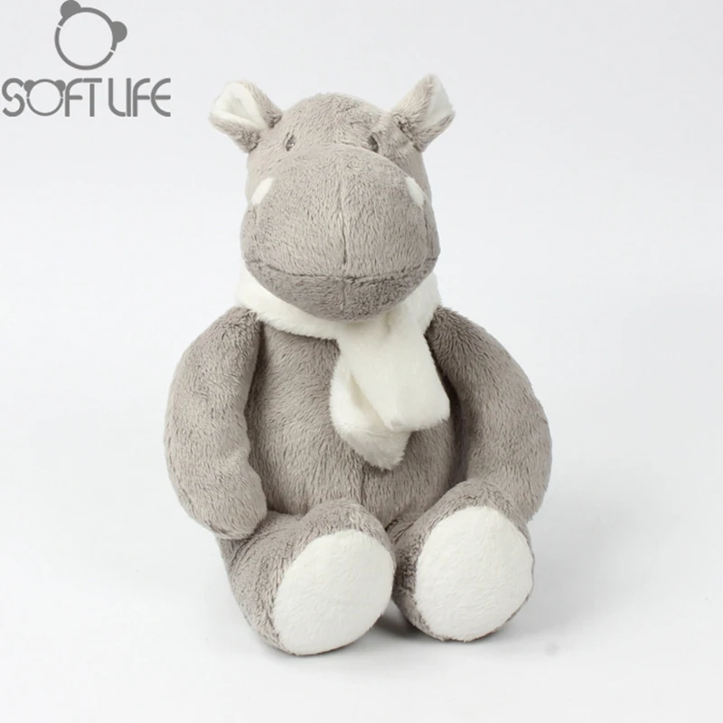 Kawaii Scarf Hippos Plush Dolls Toy Kids Appease Stuffed Animals Soft Toys Fluffy Cushion Baby Comfortable Educational Dolls (16)
