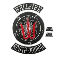 HellFires brothy мотоциклетная нашивка для куртки с полной вышивкой сзади на заказ одежда применение утюг на патч