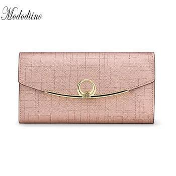 

Mododiino Split Leather Women Wallet Day Clutch Purse Women's Wallet Card And Coin Holder Ladies Leather Brand Wallets DNV1127