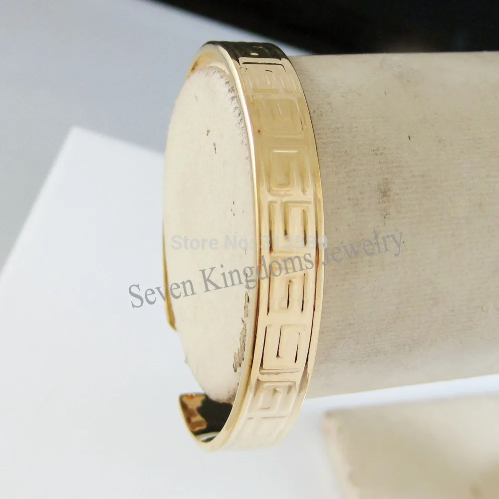 

/FoRomance /NEW LETTER G BAND 8MM - YELLOW GOLD GP OPENED SIZE 60MM 2.36" BANGLE/GREAT GIFT/