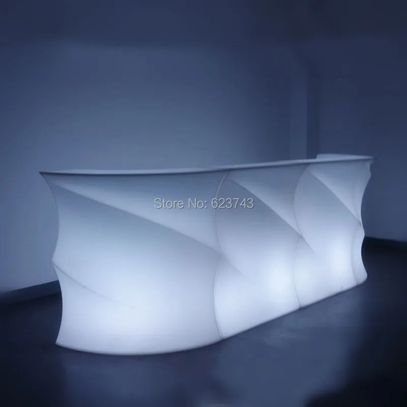 

Bar Pub Fashion LED illuminated furniture rechargeable remote control BREAK Line LED Cocktail Bar table counter lighted smartbar
