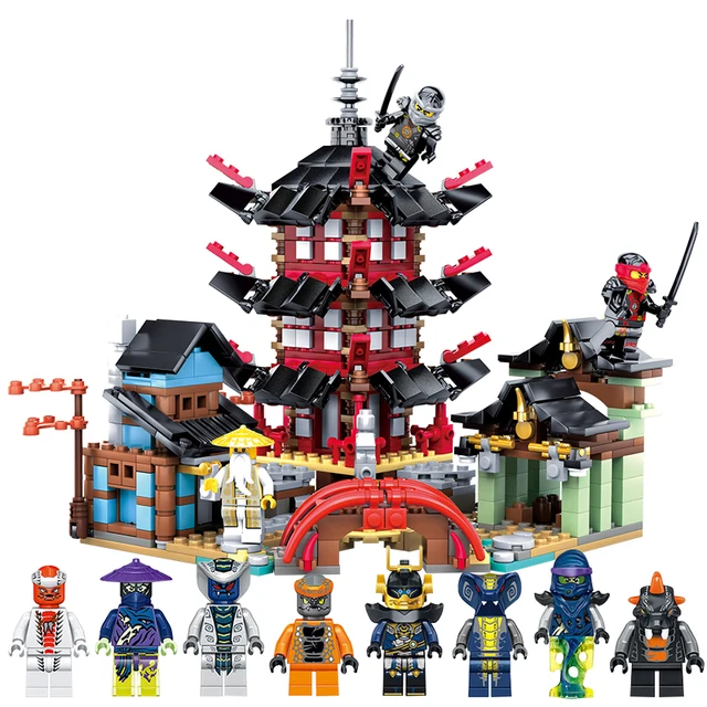 US $10.39 810+pcs ninjaTemple building blocks set educational toys gifts for children mini ninja 24-figures b