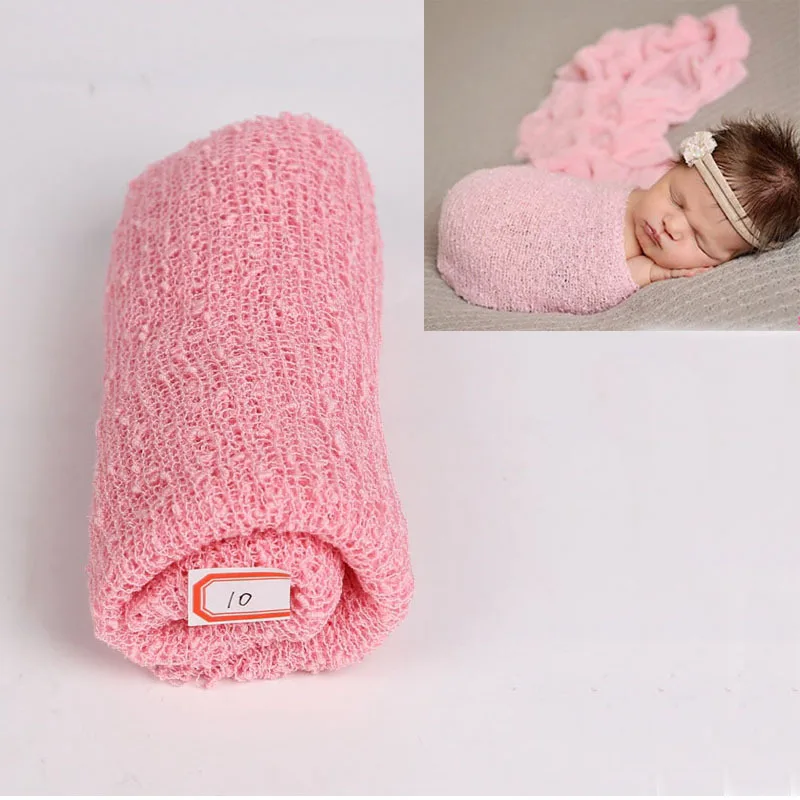 Soft Newborn Baby Swaddle Wrap Muslin Newborns Photography Props Baby Blanket Solid Boy Girl Infant Sleeping Swaddle 0-2 Months (21)