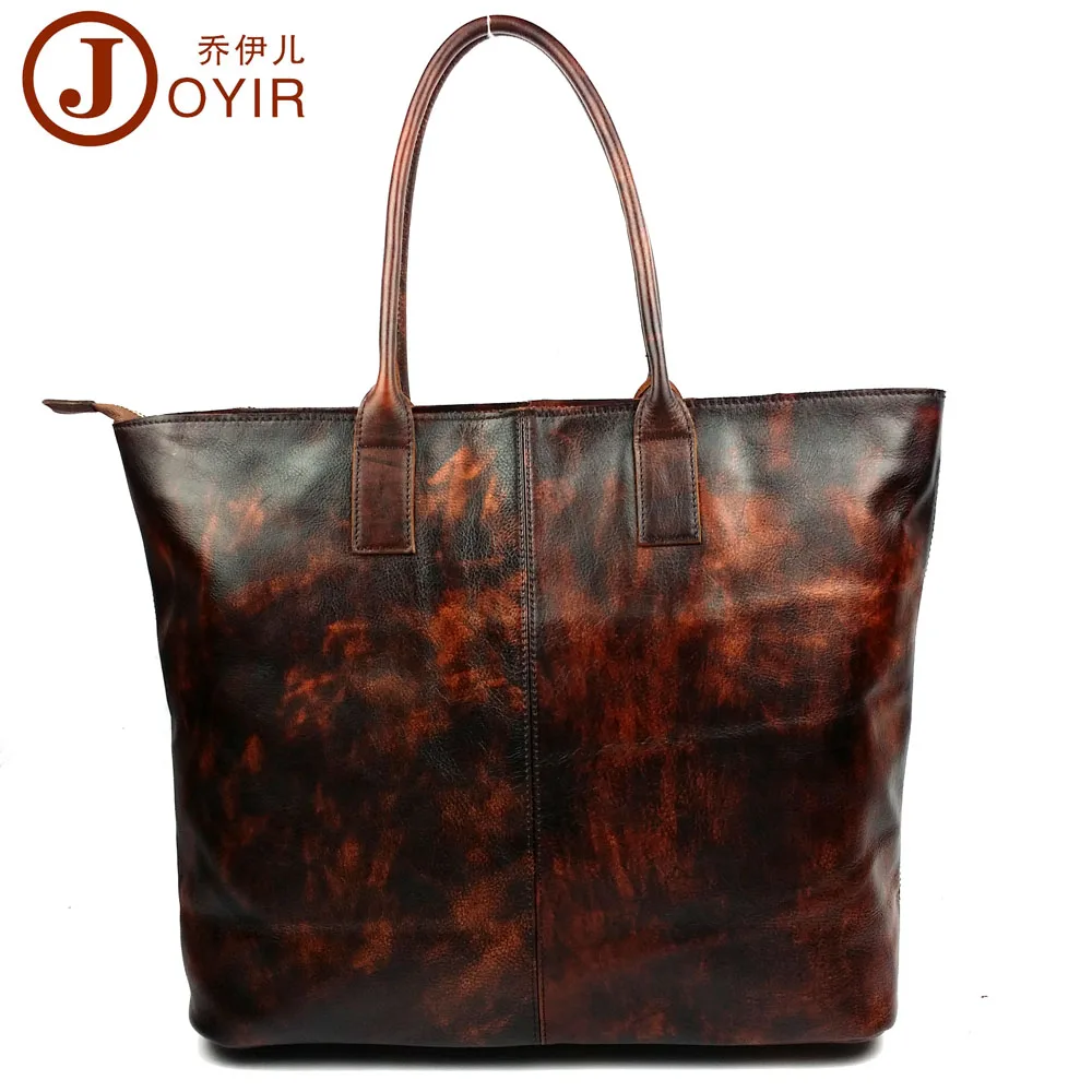 JOYIR Vintage Large Women Genuine Leather Luxury Designer Handbags High Quality Tote Bag Shoulder Bag Bolsa Feminina Ladies 6172