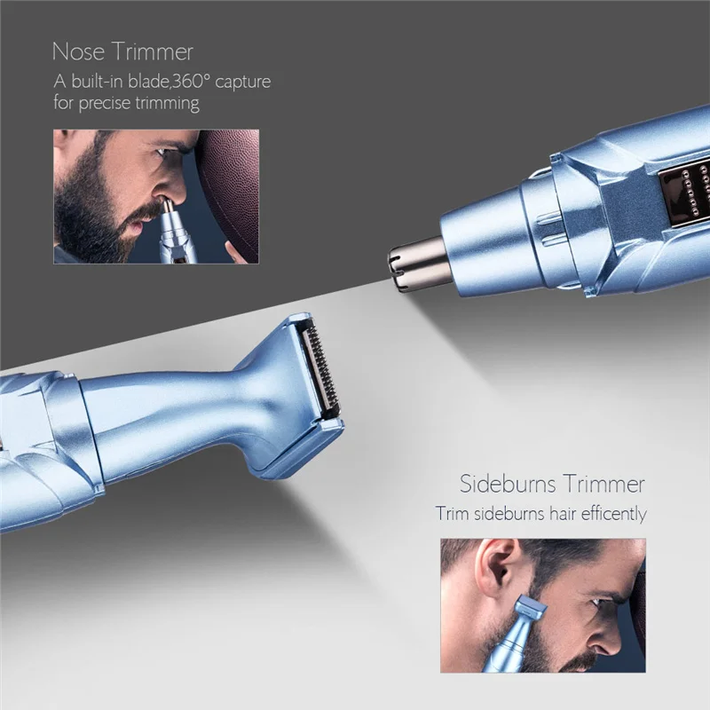 Kemei KM-199 2 in 1 Nose Hair Trimmer Eyebrow Clipper Hair Removal Shaving Razor Beard Face Hairs Cut Shaping Razor Face Care Kemei KM-199 2 in 1 Nose Hair Trimmer Eyebrow Clipper Hair Removal Shaving Razor Beard Face Hairs Cut Shaping Razor Face Care
