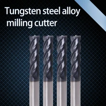 1PCS Cutting HRC50 4 Flute Carbide Milling Cutter Cnc End Mill Milling For Tungsten Steel Milling Cutters Aluminum Alloy Cutting pcd or pcbn end milling cutter for cutting plastics aluminum and al alloys l1 60 d 10 l3 12mm