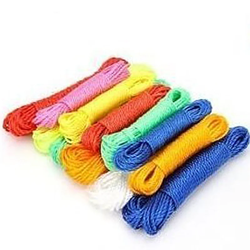 Веревка для сушки одежды 10 м, вешалка для одежды, шнур для путешествий на открытом воздухе - Цвет: Ramdon Color