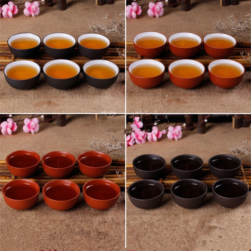 2pcs/lot zisha tea cups purple clay cup 30ml yixing cup pu er tea tools kungfu tea cup gift drink tea tool