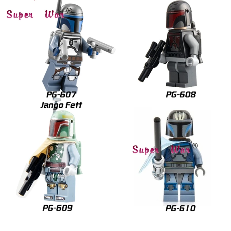 

50pcs model Mandalorian Fet Jango Darksaber s building blocks toys for KID