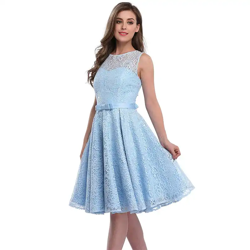 Stylish Party Wear One Piece Dresses Knee Length Fashion Dresses