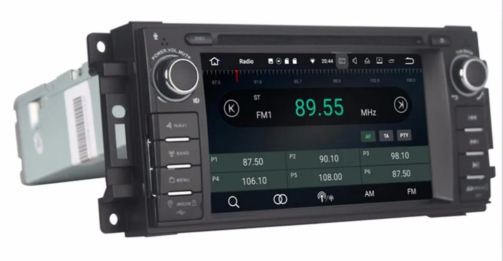 Cheap 2 din Auto Radio Android 8.0 Car DVD Player For Chrysler 300c jeep Compass/Dodge/RAM/Grand Cherokee Wrangle GPS Navi Head Unit 4