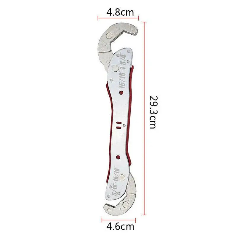 Adeeing 9-45 мм регулируемый волшебный ключ многофункциональный универсальный гаечный ключ Серебряный цвет 29,5*4,3*4,8 см