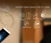 Câble Micro USB en Nylon à 5 broches pour recharge rapide et synchronisation de données, compatible avec Lenovo Yoga Tab 3 Pro Z8550/ Vibe P1 K80 A3900 A2010 P90 Pro ► Photo 2/6