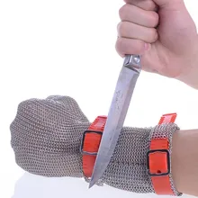 Безопасные устойчивые к порезам защитные рабочие перчатки из нержавеющей стали ANSI анти-Резные Металлические Сетки Мясник Перчатки