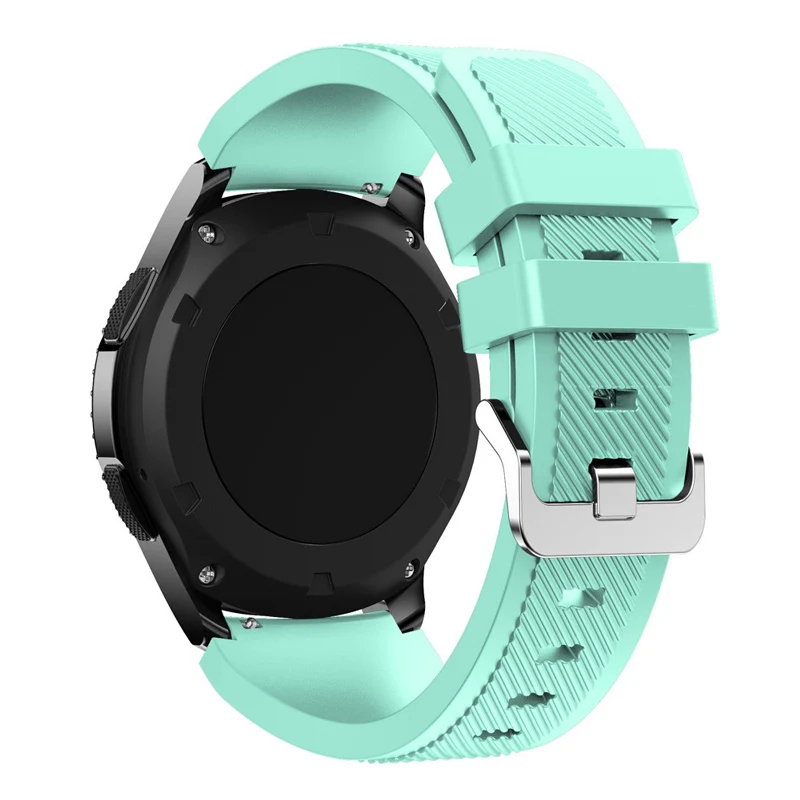 galaxy watch active 2 strap For Galaxy watch 46mm 42mm active 2 40mm 44mm Samsung gear S3 Frontier strap amazfit bip 22mm 20mm - Цвет ремешка: Mint Green