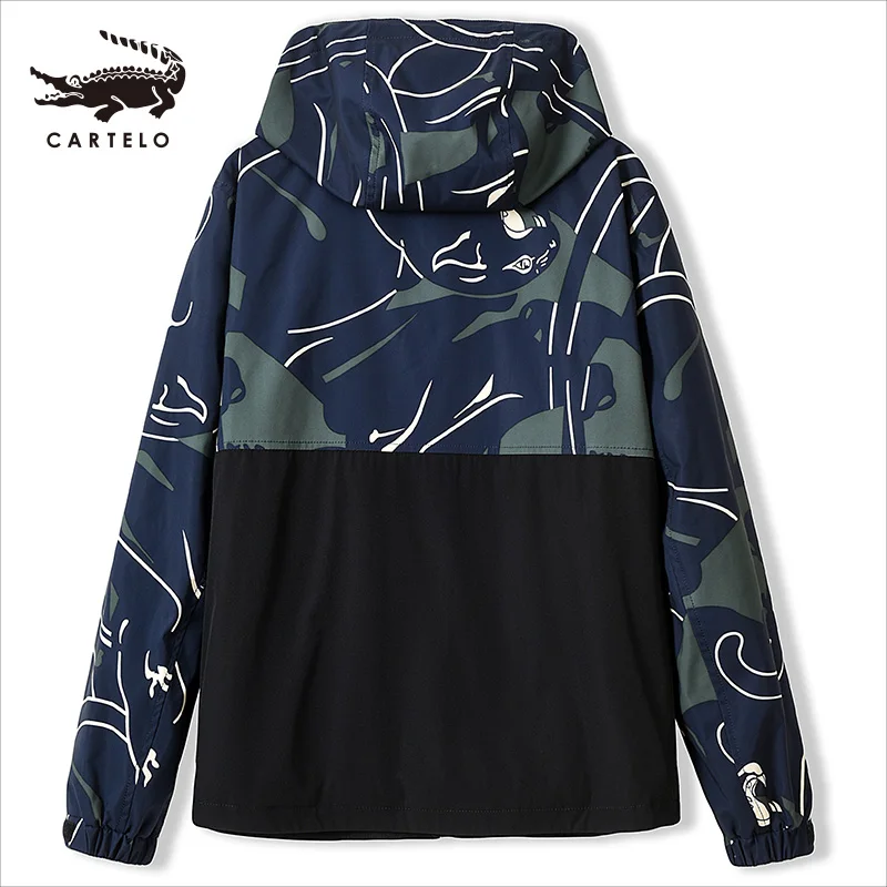 

Cartelo Men's Fashion Jacket Spring Autumn Outwear Casual Hooded Coat for Men Male 9011