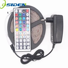 OSIDEN 5 м 2835 300 светодиодов Водонепроницаемый светодиодный светильник 12 В 12 в 60 светодиодов/м Fiexble светильник Светодиодная лента украшение дома+ 44key+ 2A адаптер