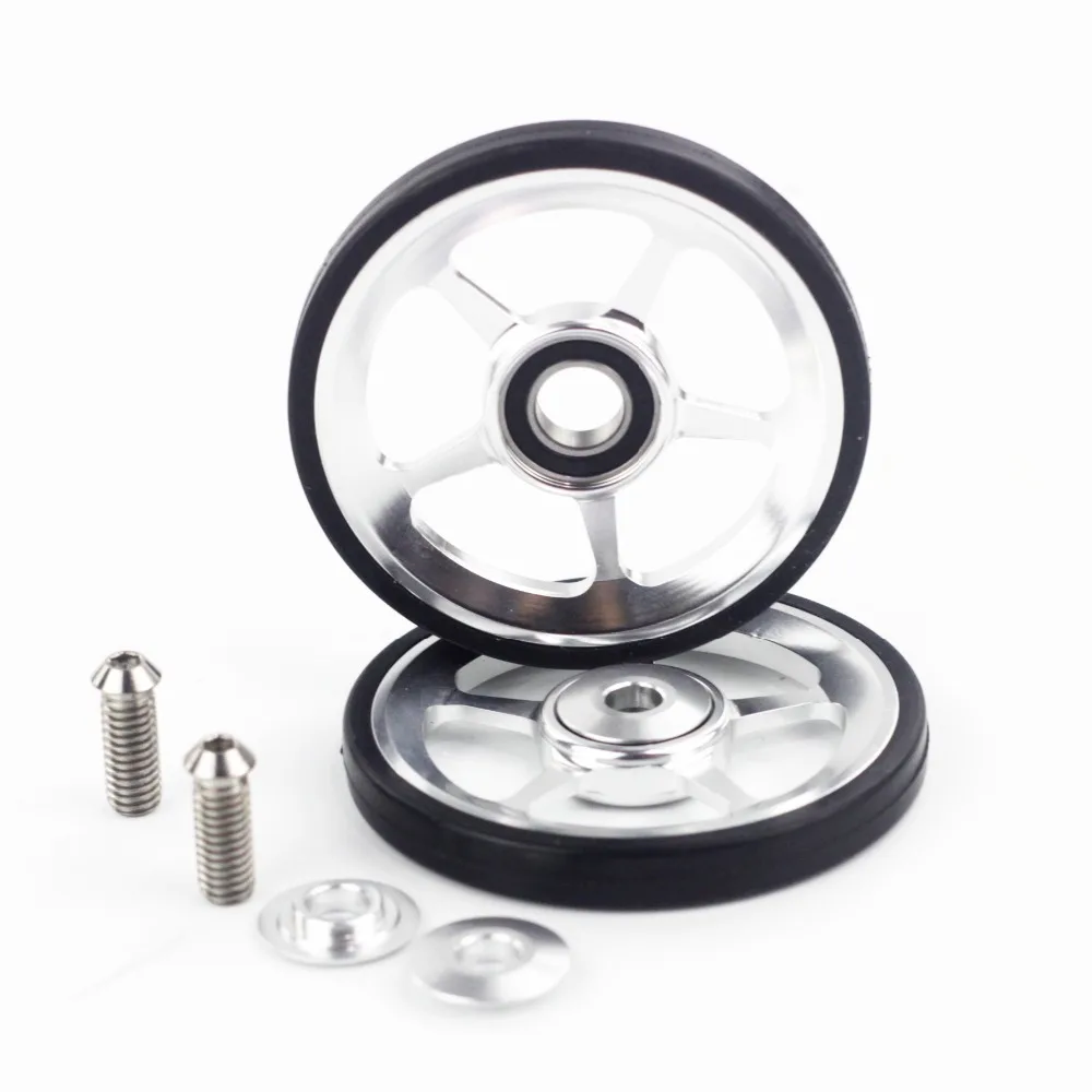 Cheap Aceoffix Easy Wheels Easywheel & Titanium Bolts For Brompton Folding Bike Dino Kiddo bike Alloy Super Lightweight wheels 2pcs 3 Cheap Aceoffix Easy Wheels Easywheel & Titanium Bolts For Brompton Folding Bike Dino Kiddo bike Alloy Super Lightweight wheels 2pcs 3