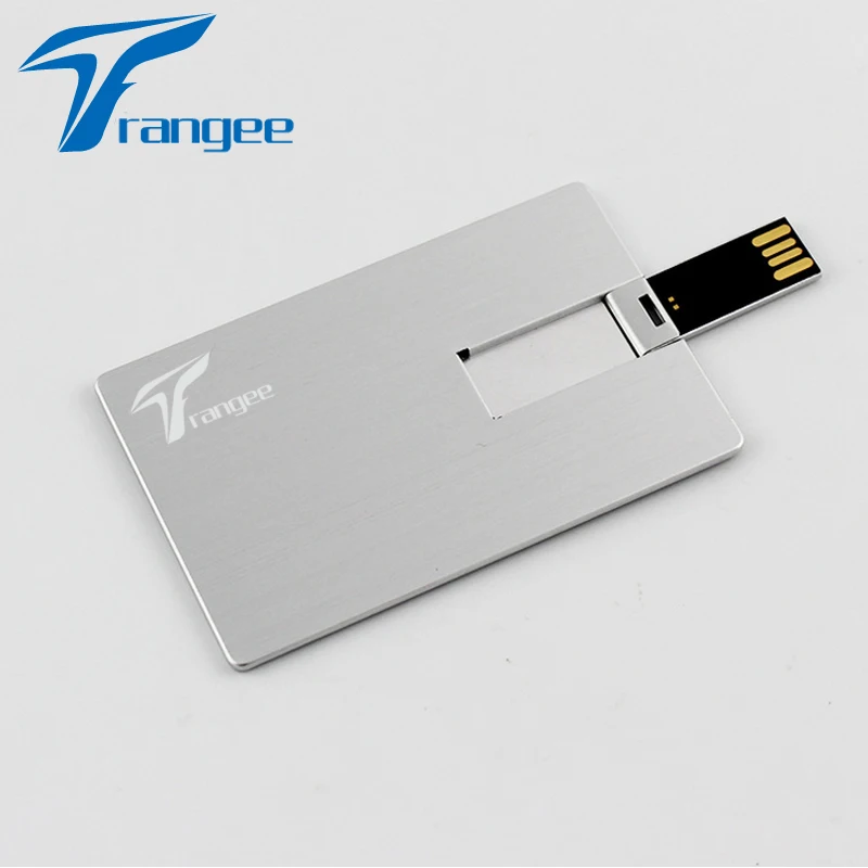 

Trangee Metal Credit Card USB Flash Drive 4GB 8GB 16GB 32GB 64GB USB 2.0 Flash Memory Stick Pen Drive Business Card Pendrive