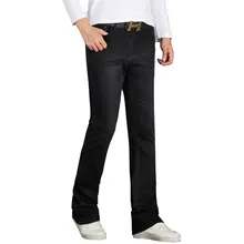 Джинсы классические брюки Boot расклешенные стрейч Модные мужские узкие брюки Размер 26-34