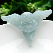 Натуральный нефритовый кулон прекрасный ангел Купидон, маленькие Кулоны Оптом настоящий нефрит кулон