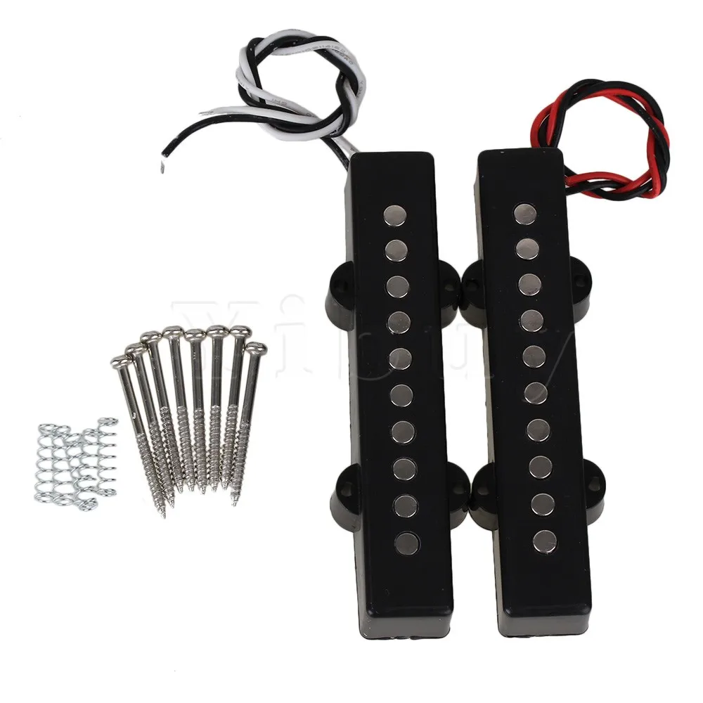 

Yibuy 2 Pieces Noiseless Open Single Coil Pickup for 5 String Electric JB Bass