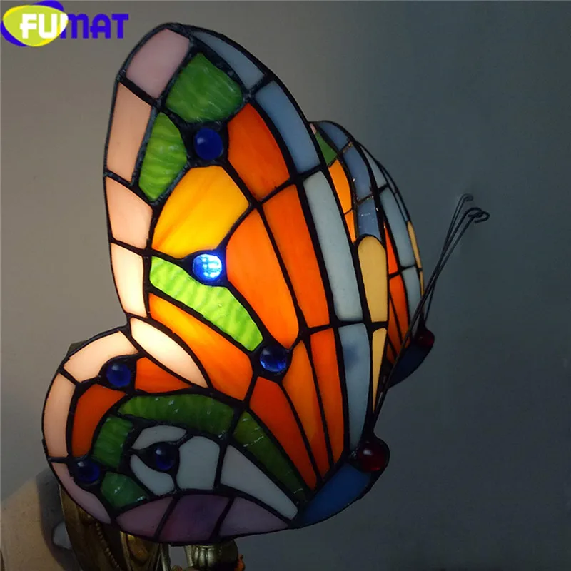 14Butterfly Stained Glass Tiffany Wall Sconce Lighting Fixture
