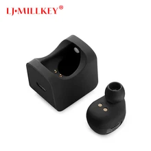 Hidden Invisible Earpiece Micro Mini Wireless Headset Bluetooth Earphone In Ear With Charging Box LJ-MILLKEY YZ109