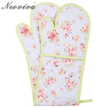 Neoviva Цветочные тканевые Прихватки с термостойким подкладом Цветочные баллады синие винтажные Pastrol перчатки Mikrodalga Firin
