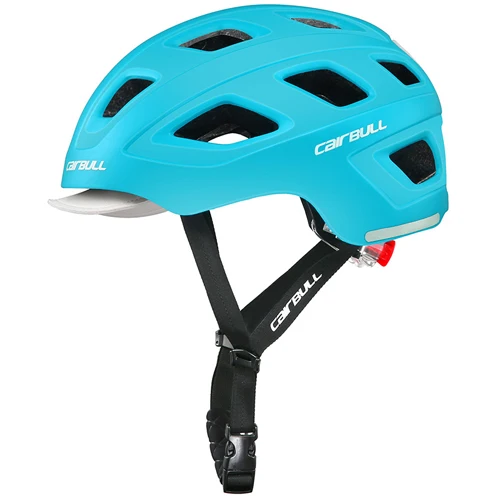 Велосипедный шлем для взрослых/детей, городской Универсальный дорожный велосипедный шлем для езды на велосипеде со съемным козырьком/светодиодный задний фонарь скейтборд BMX шлем - Цвет: Небесно-голубой