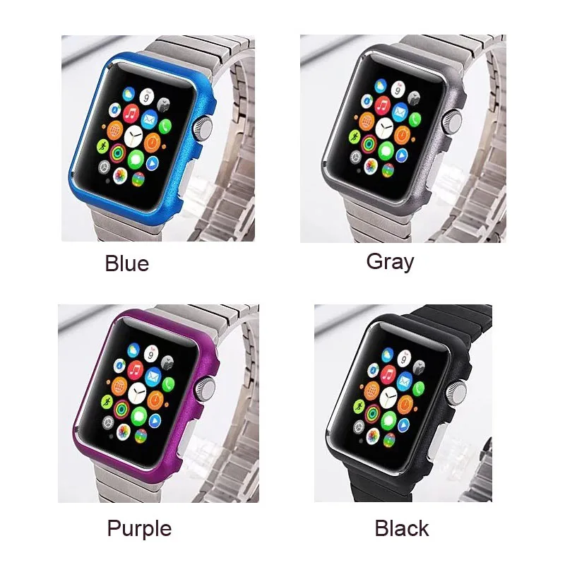 Чехол из алюминиевого сплава для Apple Watch Series 3 2 1 цветной защитный бампер iWatch 42 мм 38