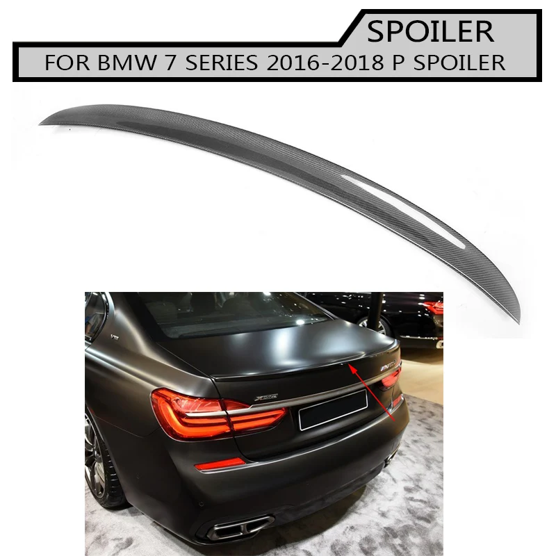 

Carbon Fiber Trunk Spoiler Wing Lip Sticker for BMW G11 G12 7 Series 740i 2016 2017 2018