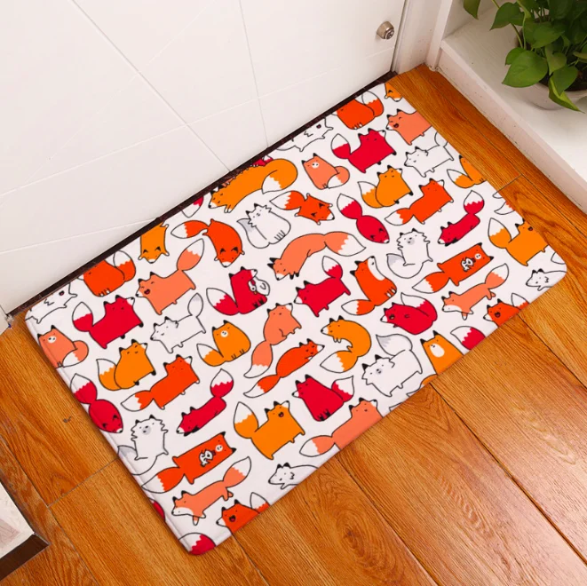 Шоколад Lucky Cat Kitty, корги, коврик для двери, для ванной, для кухни, ковер, декоративный, противоскользящий, коврики для комнаты, автомобиля, пол, бар, коврики, двери, домашний декор, подарок - Цвет: Шоколад
