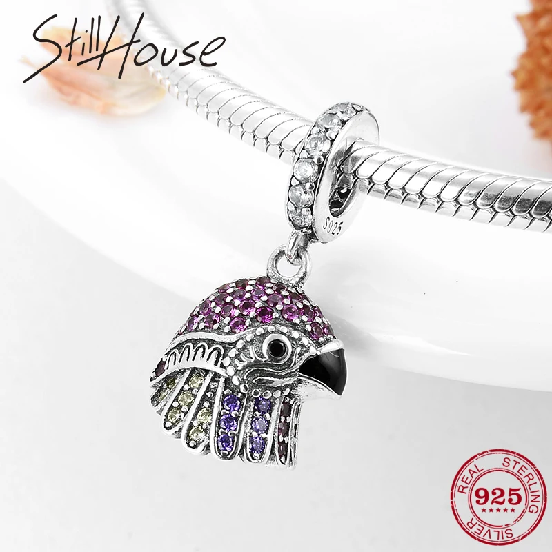 

Art Design 925 Sterling Silver Pink purple CZ God carving Pendant Charms For Jewelry making Fit Original Pandora Bracelets N