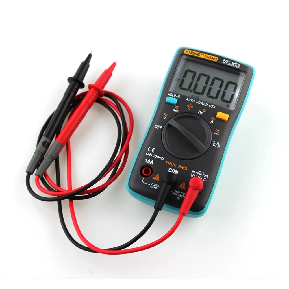 

New 1 Pcs ANENG AN8002 Handheld Digital Multimeter 6000 Counts Backlight AC/DC Ammeter Voltmeter Meter