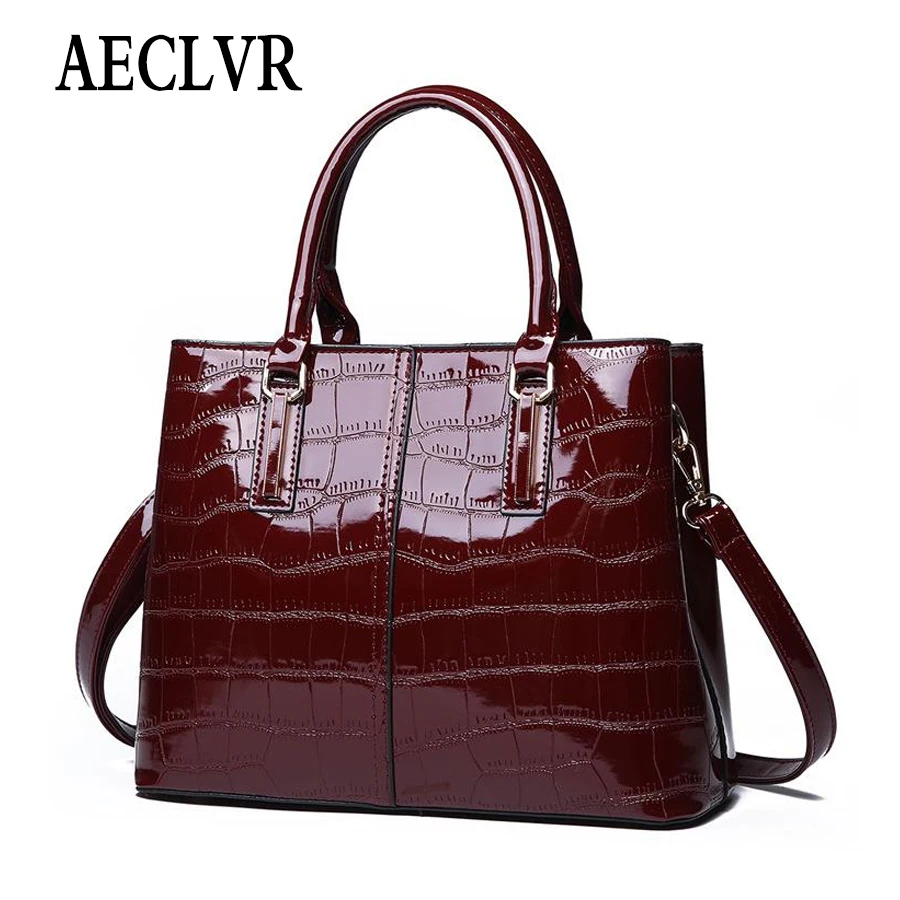 

AECLVR Bolsa Mujer Shoulder Bag for Women Luxury Handbags Women Bags Designer Crocodile Pattern Leather Messenger Bag Sac A Main
