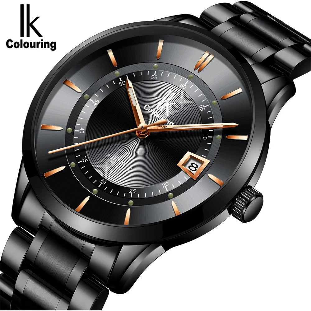 relogio masculino Mens Watches Top Brand Luxury Fashion Business Automatic Self-Wind Watch Men Full Steel Waterproof Black Clock relogio masculino Mens Watches Top Brand Luxury Fashion Business Automatic Self-Wind Watch Men Full Steel Waterproof Black Clock
