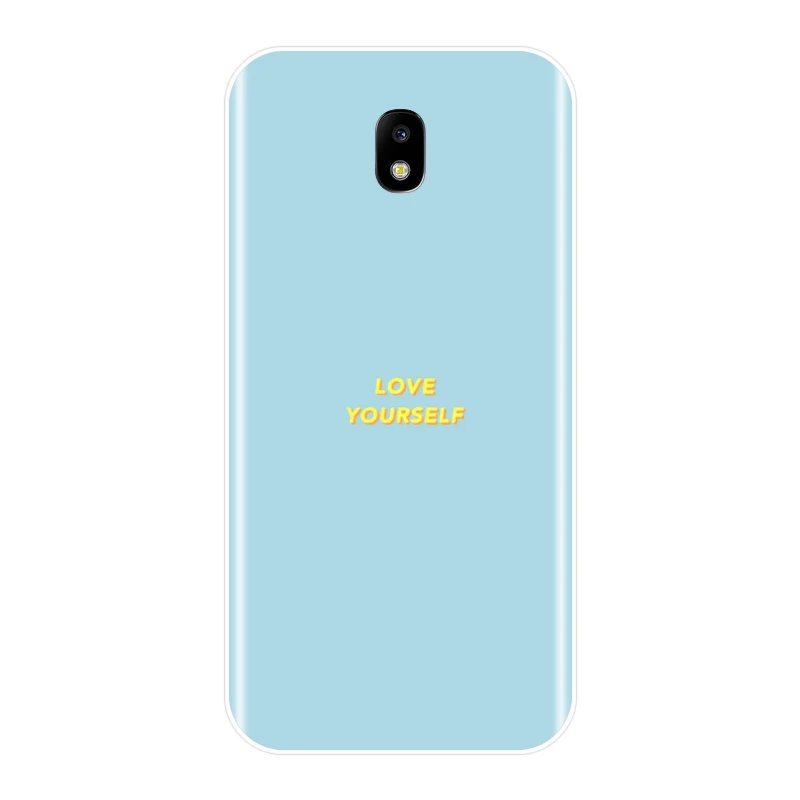 Желтый мягкий силиконовый чехол с цитатами для Samsung Galaxy J3 J5 J7 2015 2016 2017 J4 J6 J8 Plus 2018 J2