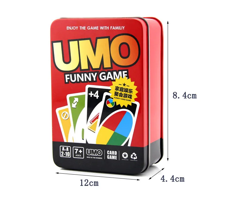 108 بطاقات/مجموعة جديد بطاقات لعب ورقية UMO الحديد مربع بوكر UMO لعبة سوليتير لعبة بطاقة حزب الترفيه