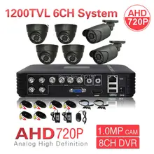 Видеонаблюдения 8ch 1080n HDMI DVR 1200tvl AHD 720 P 6ch безопасности Камера Системы ИК Цвет Товары теле- и видеонаблюдения DIY Kit P2P мобильный вид