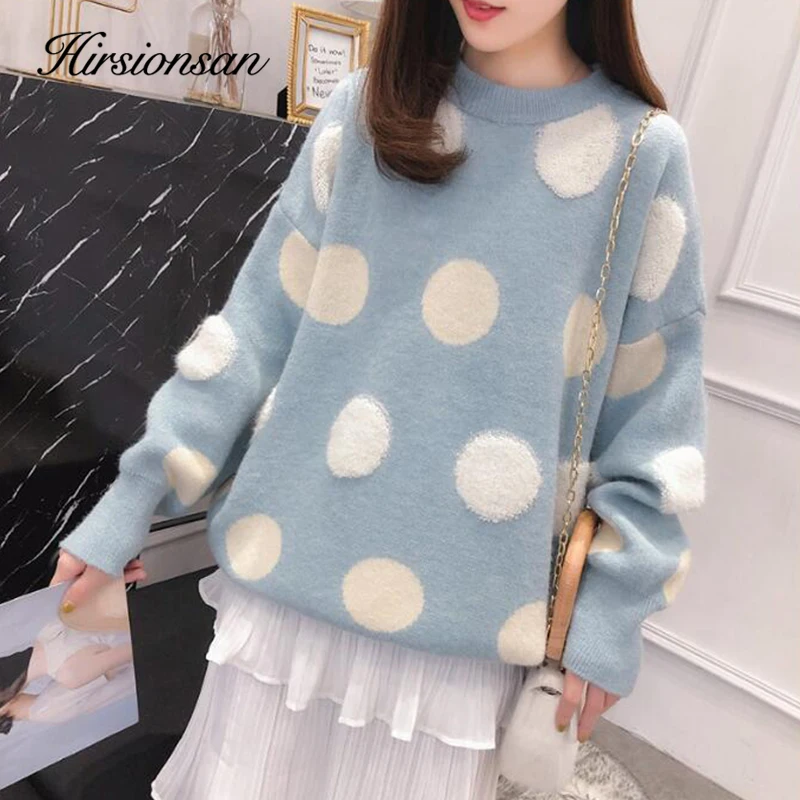 

Hirsionsan Sweater Clothes Women Pullover Harajuku Autumn Winter Knitted Loose Korean Cute Ins Kawaii Sweater Stretch Pull Femme