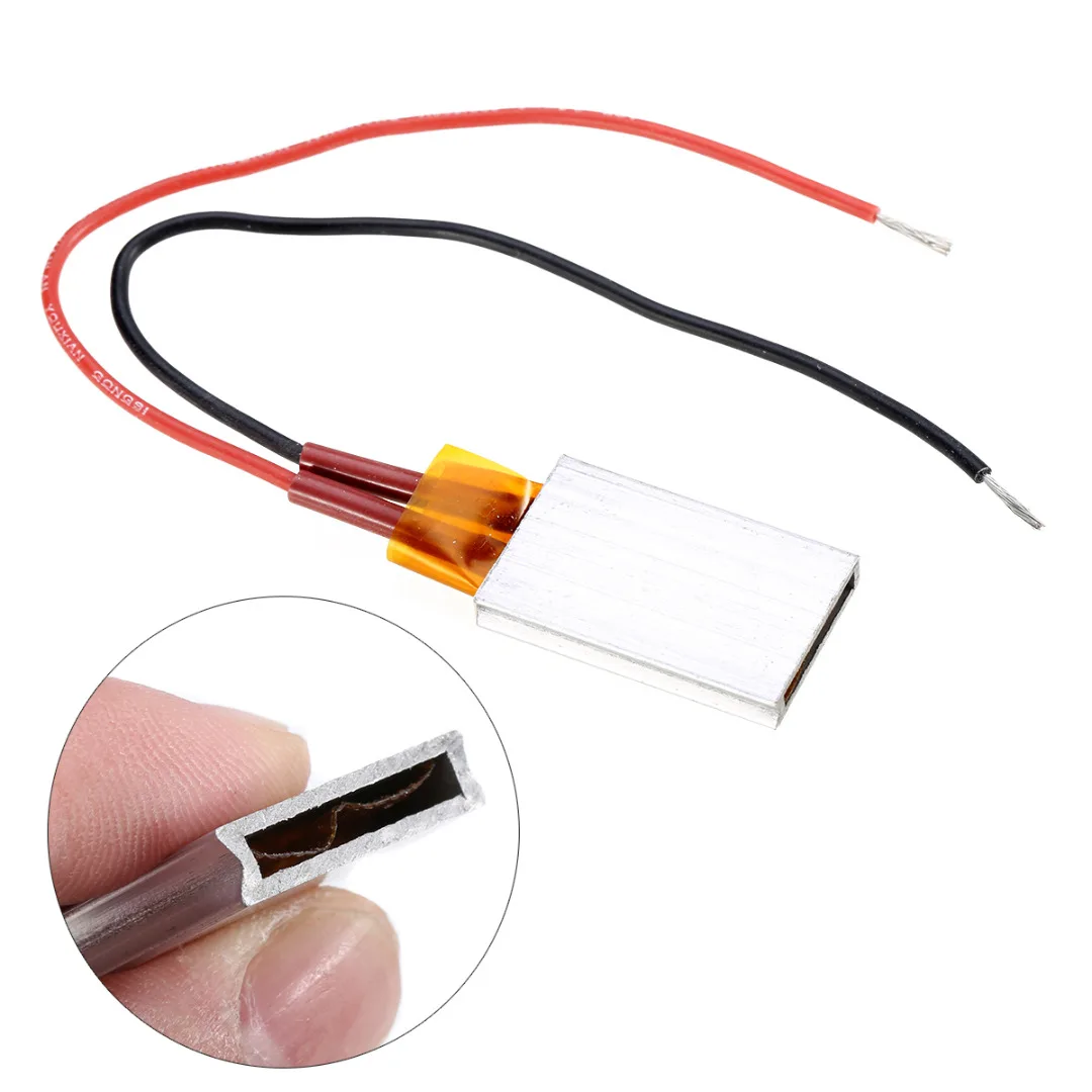 Goede AC DC 12 v 50 w Thermostaat PTC Aluminium Elektrische Verwarming Plaat Verwarming Plaat Haar Wierookvat Isolatie Mayitr Home Improvement gereedschap