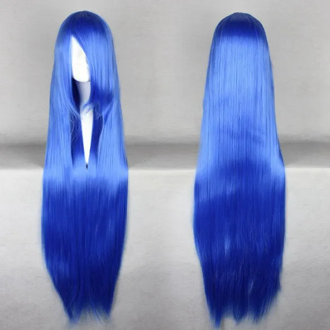Fei-Show Белый парик 100 см/40 дюймов длинные волосы синтетические термостойкие волокна Волосы салон вечерние мультфильм косплей прямые волосы