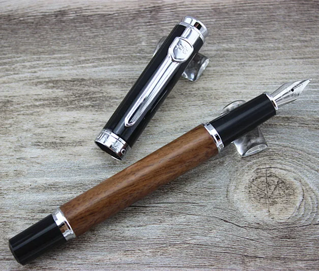 

High Quality Luxury wood fountain pen Iraurita ink pen 0.5mm nib caneta tinteiro Office supplies with jinhao pen for gift