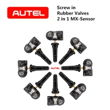 AUTEL 2 in 1 MX-Sensor 315MHz+433MHz Universal Programmer Rubber Valves Screw in Tire Cloneable Monitoring Vacuum Tester TPMS