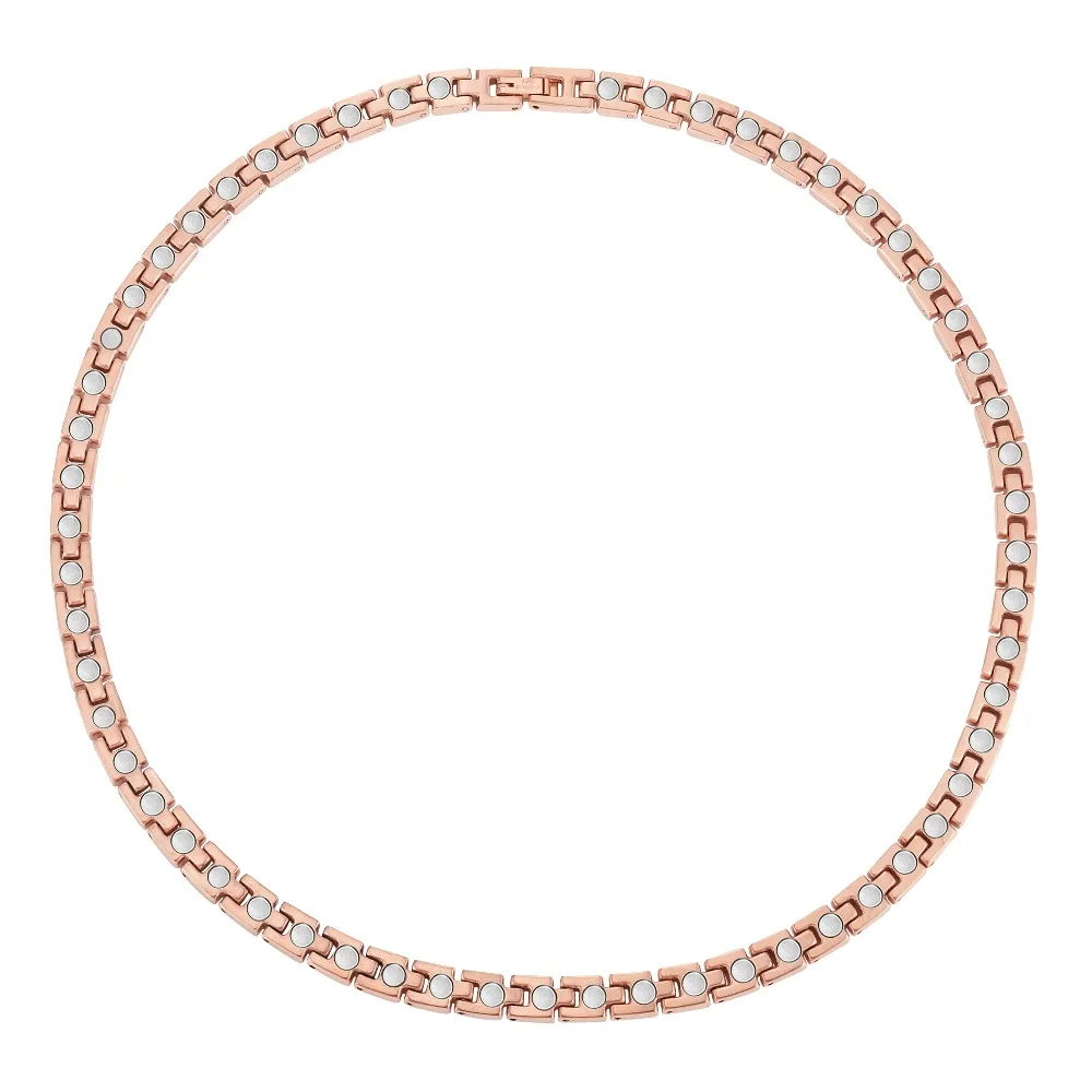 Escalus Women 58pcs Magnets Stainless Steel Necklace Ladies High Magnetic Power Rose Gold Jewelry Gift Neckwear Charm - Image 2