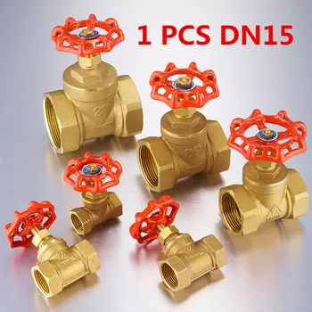 

1PC Brass stop valve manual straight thread stop valve DN15 Pipe Valve Retro Cast Iron Pipe Accessory industrial Style Valve For